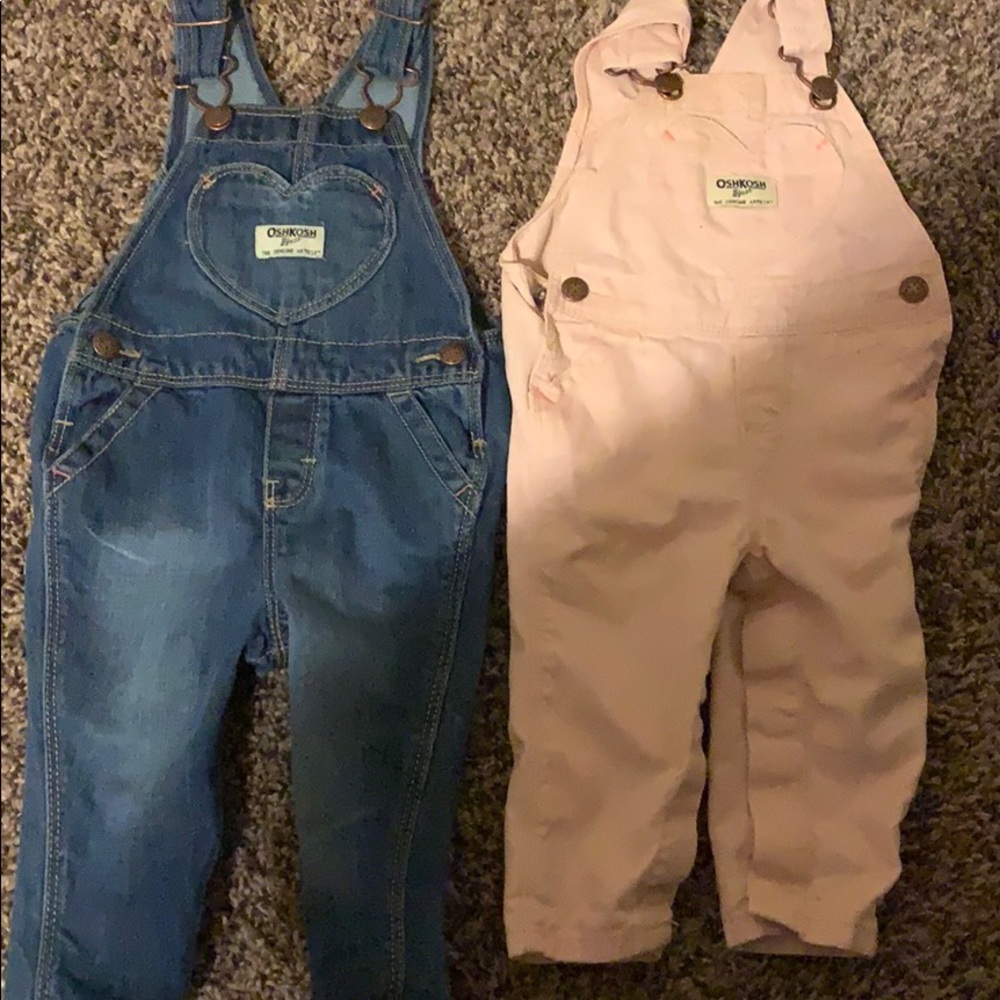 Two pair of OshKosh Overalls!